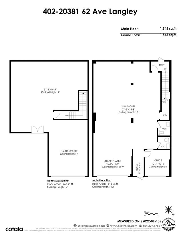 floorplan at 402 - 20381 62 Avenue, Willoughby Heights, Langley