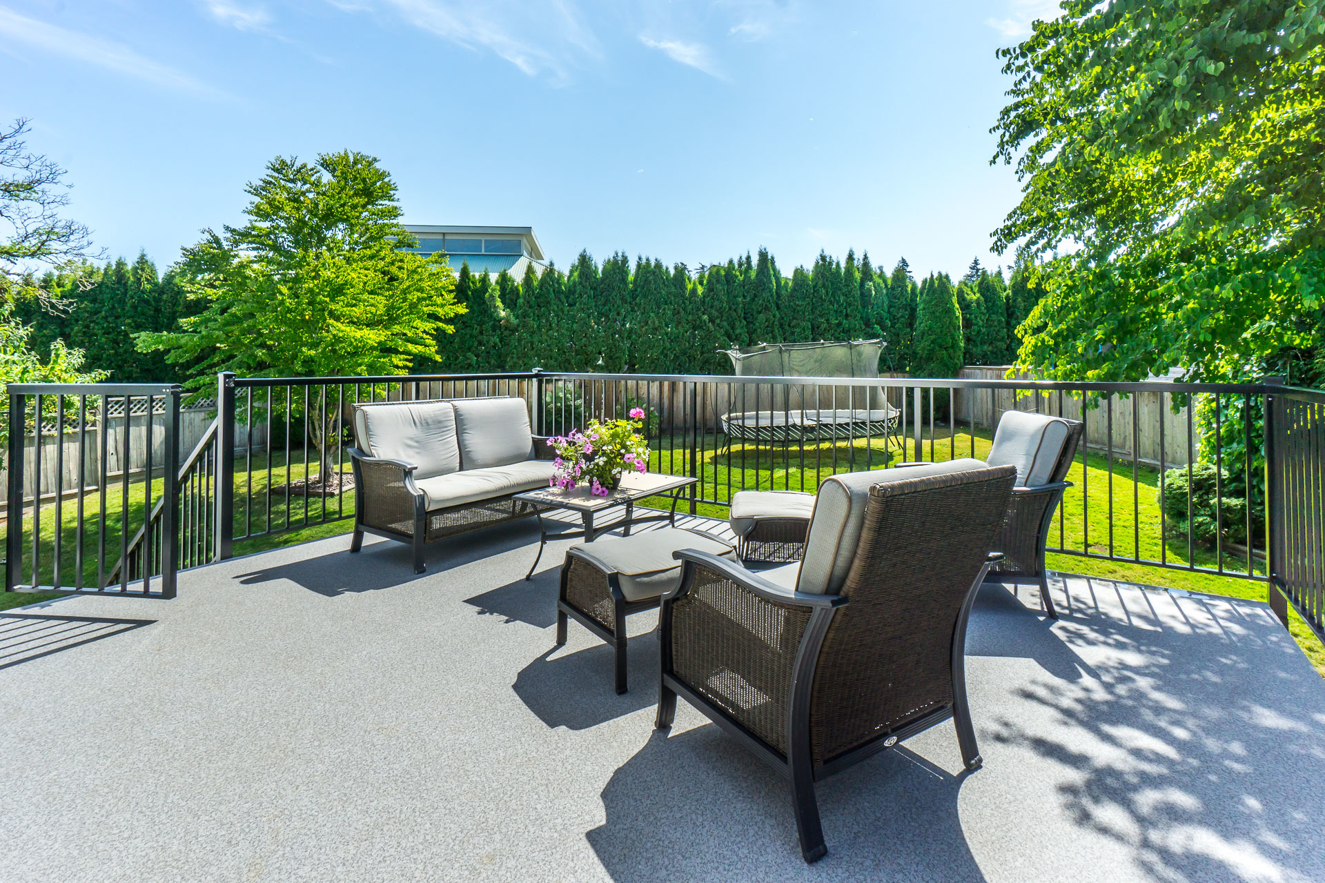 Back Deck with view of Backyard at 21662 50a Avenue, Murrayville, Langley Back Deck with view of Backyard at 21662 50a Avenue, Murrayville, Langley