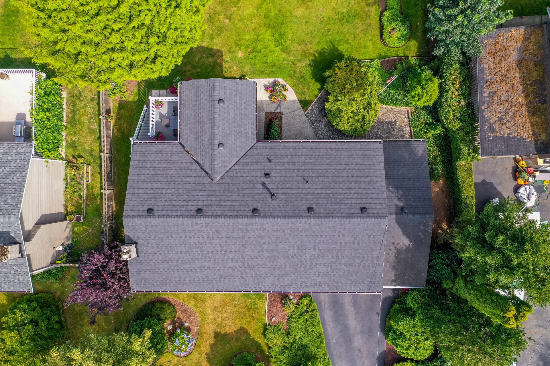 Aerial View at 4062 207a Street, Brookswood Langley, Langley