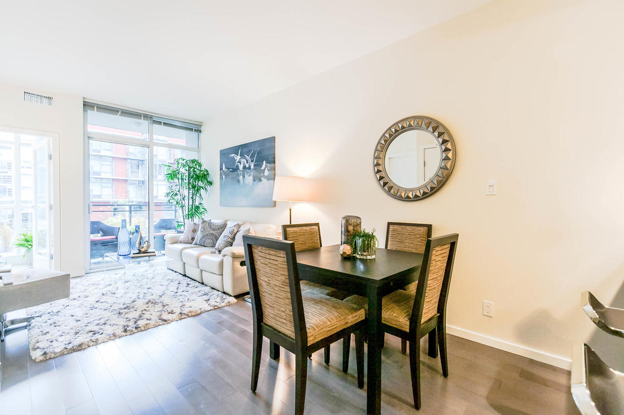 Dining Area at 205 - 63 W 2nd Avenue, False Creek, Vancouver West