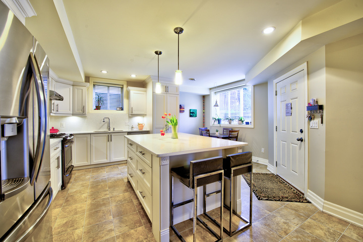 Basement Kitchen & Eating Area at 17910 70a Avenue, Cloverdale