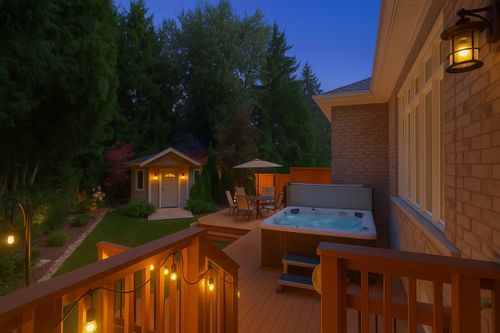 backyard-twillight-55-montana-cres at 55 Montana Crescent, Brooklin, Whitby