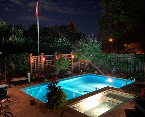 night-pool at 18 Hibbins Avenue, Central West, Ajax