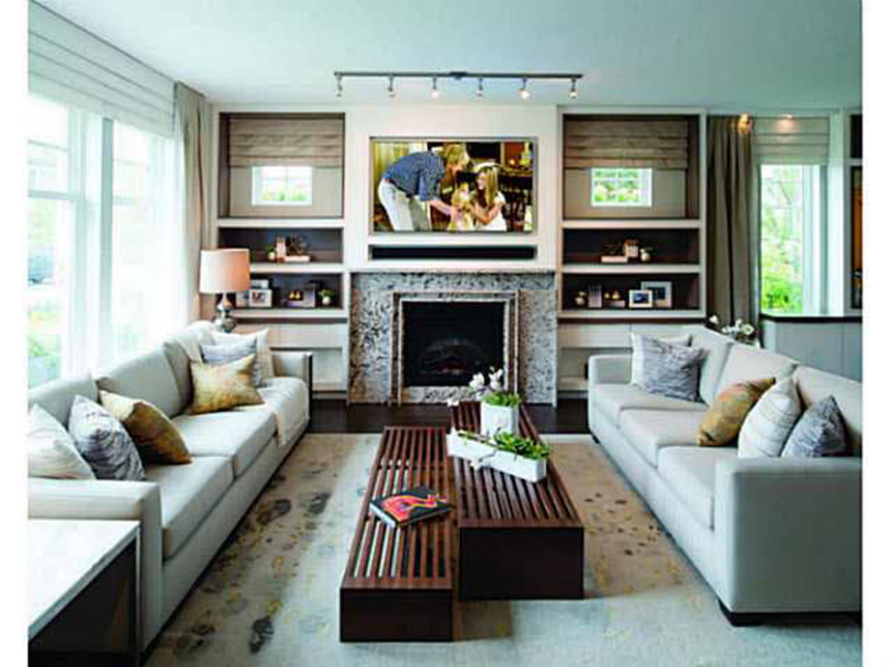 Living-Room at 3887 Cates Landing Way, Dollarton, North Vancouver Living-Room at 3887 Cates Landing Way, Dollarton, North Vancouver