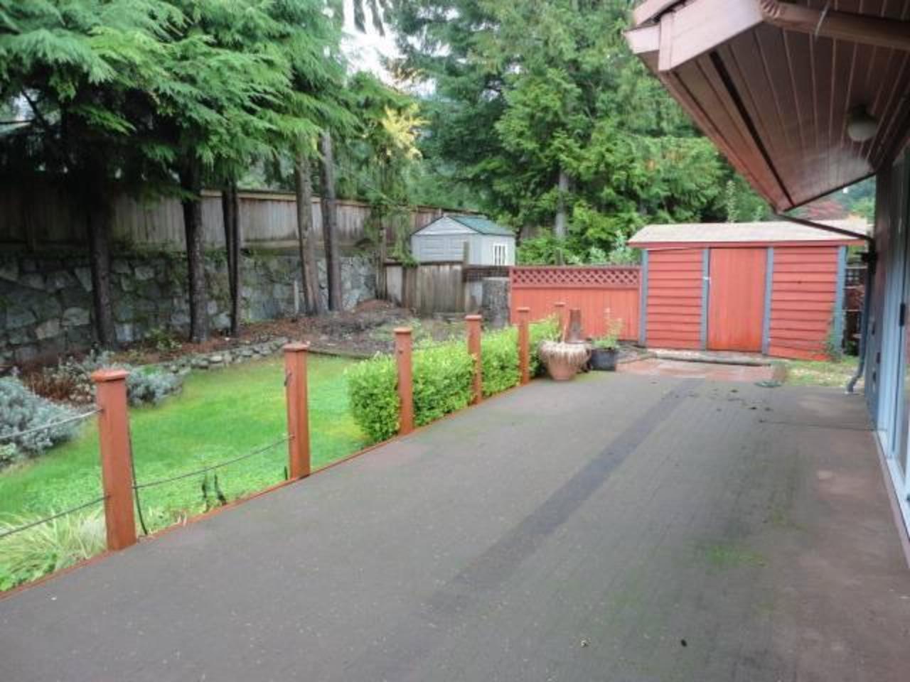 Yard at 24  Drive, Glenmore, West Vancouver Yard at 24  Drive, Glenmore, West Vancouver