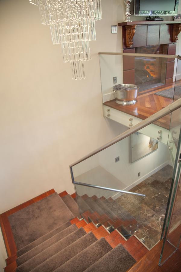 Custom Staircase with Swarovski Chandelier