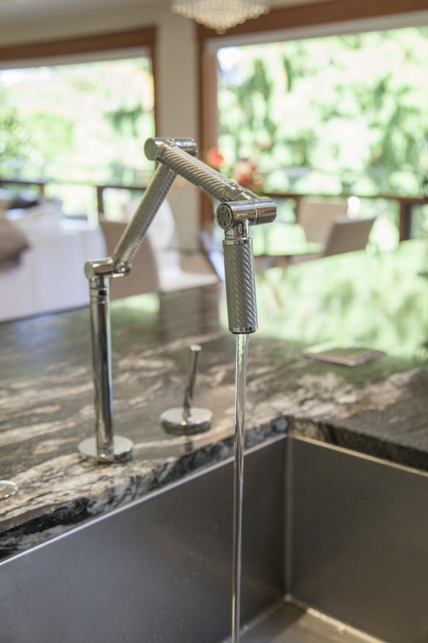 Kohler Karbon Faucet Detail in Kitchen