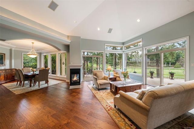 Living/Dining with Fireplace at 3595 Elginwood Place, Fairwinds, Parksville/Qualicum