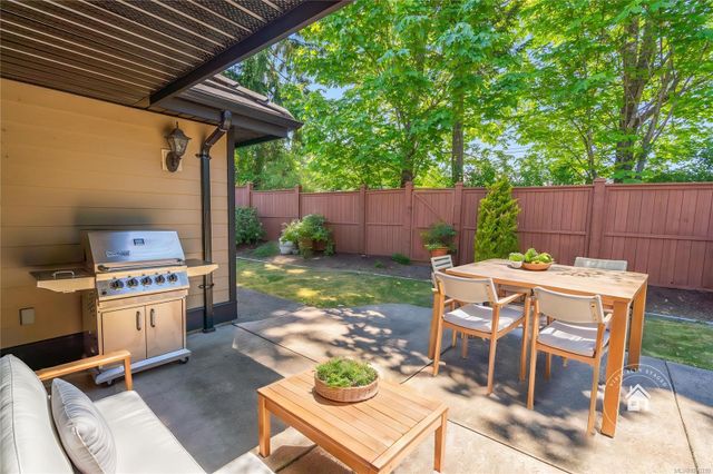 Outdoor Patio and BBQ Area at 978 Cantebury Place, Qualicum Beach, Parksville/Qualicum