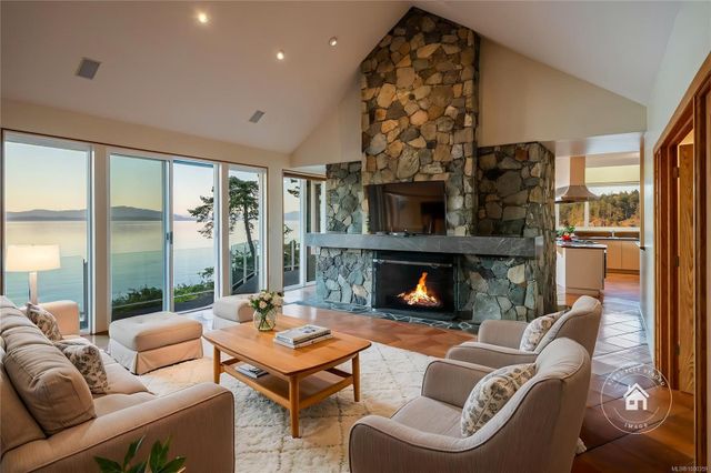 Fireplace and Living Room at 1555 Seacrest Road, Nanoose, Parksville/Qualicum Fireplace and Living Room at 1555 Seacrest Road, Nanoose, Parksville/Qualicum