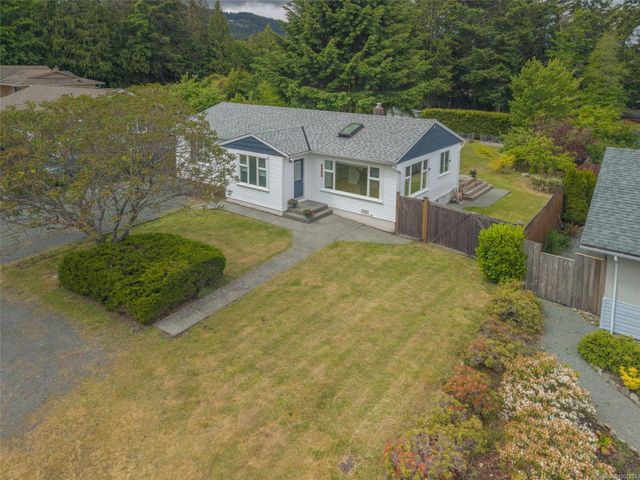 Front Aerial View at 6973 Jacks Road, Lower Lantzville, Nanaimo