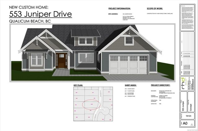 Proposed House Plans at 476 Dogleg Close, Qualicum Beach, Parksville/Qualicum