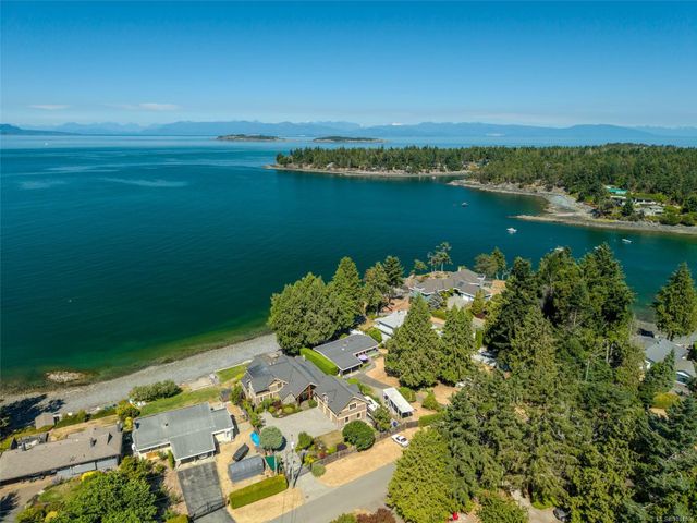 Aerial View towards Ocean of Home at 1558 Haida Way, Nanoose, Parksville/Qualicum