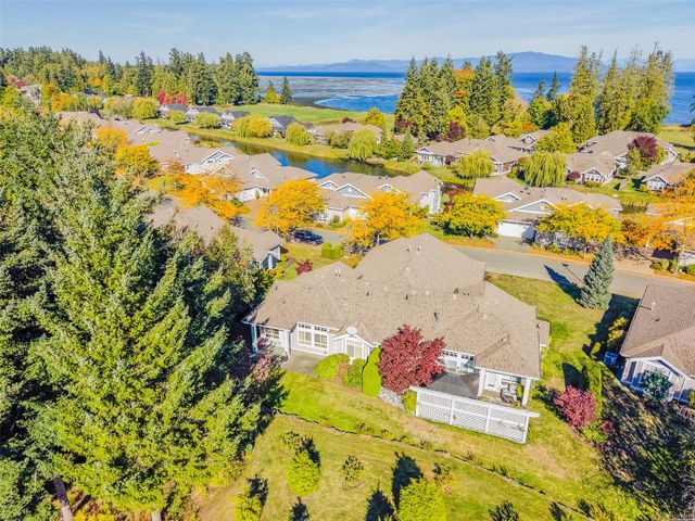 Aerial View towards Ocean at 1358 Saturna Drive, Craig Bay (Parksville), Parksville/Qualicum