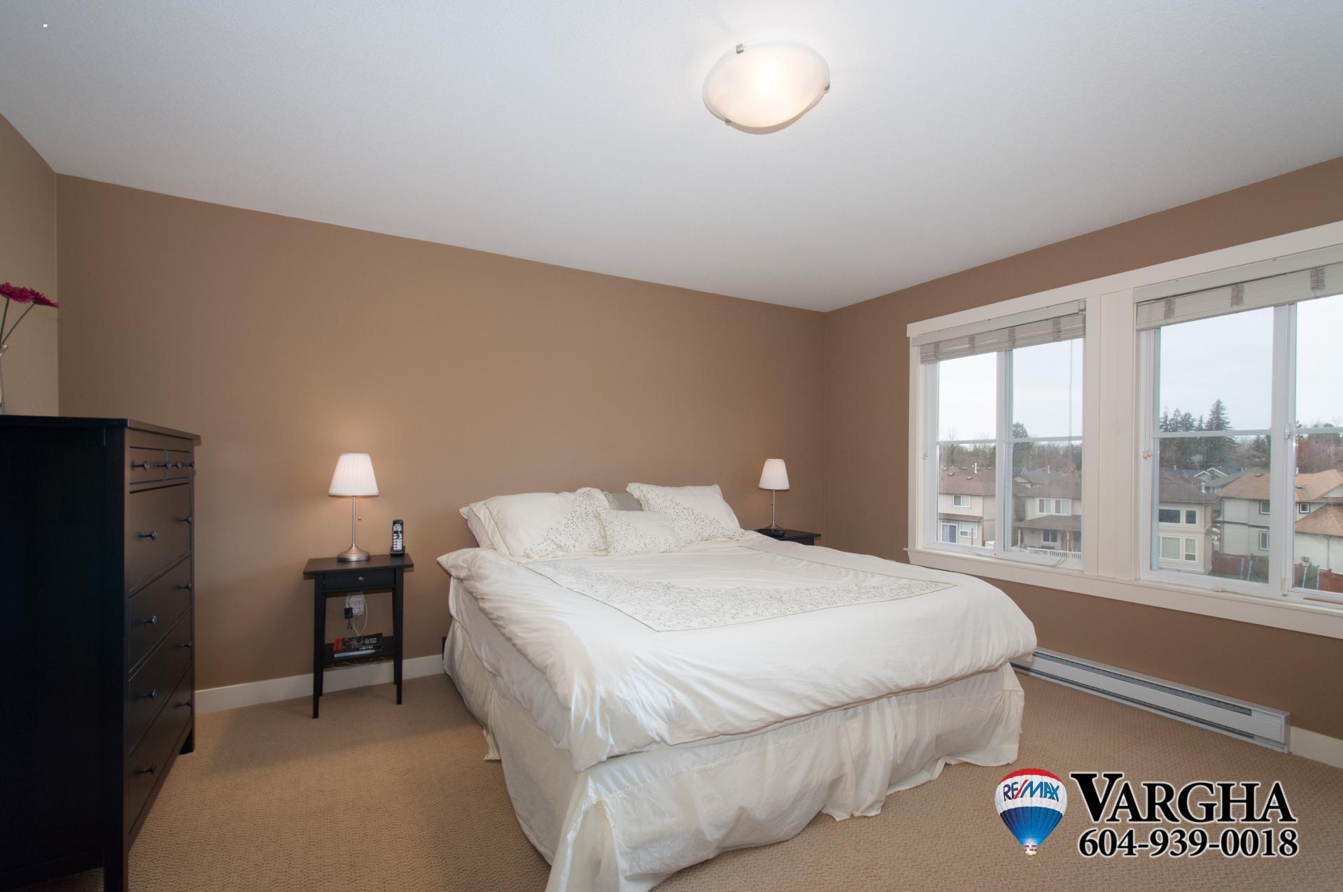 Master bedroom with view of Kanaka Creek