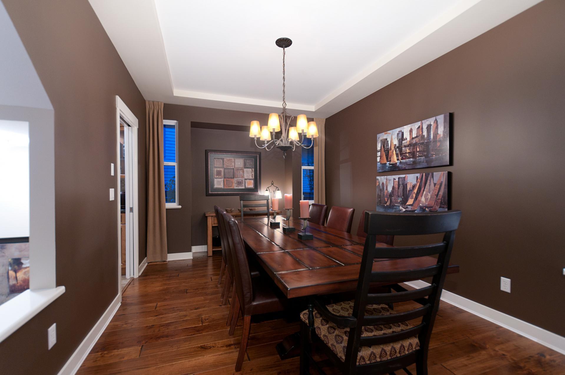 Dinning Room with hard wood floors