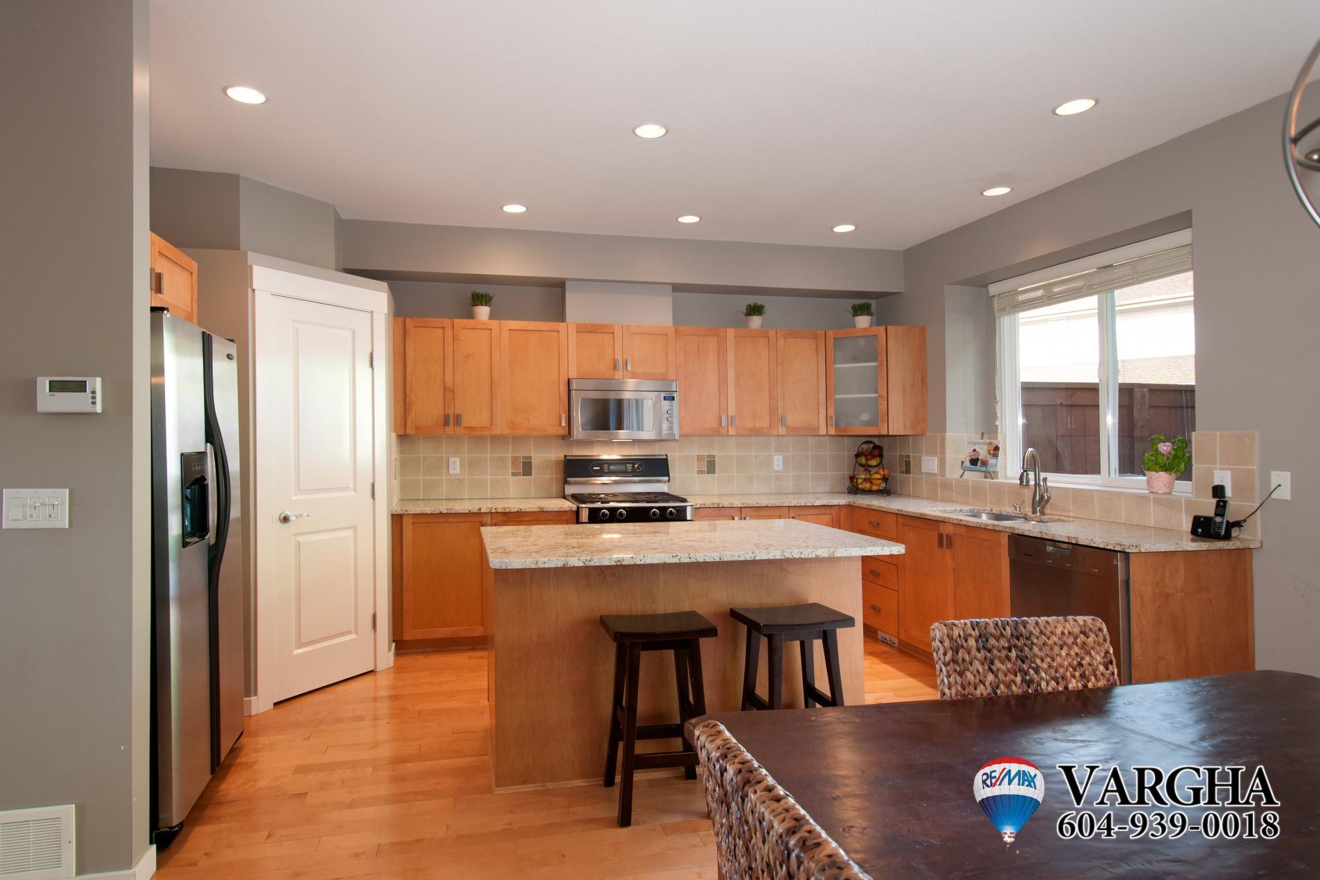 Kitchen with stainless steel appliances