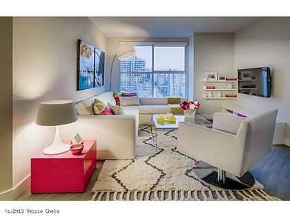 Living Room at 804 - 1323  Street, Vancouver West