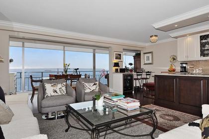 Living Room with ocean view at 603 - 150 24th, Dundarave, West Vancouver Living Room with ocean view at 603 - 150 24th, Dundarave, West Vancouver
