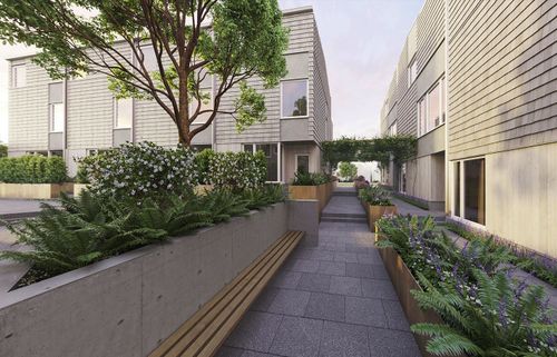 Courtyard, Rhodo at 1712 Fairfield Road, Victoria