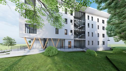 seaview-terrace-victoria-presale-condos-east-staircase at 734 Sea Terrace, Esquimalt