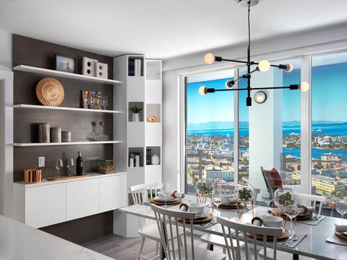 Dining Area, Hudson Place One at 777 Herald Street, Downtown, Victoria