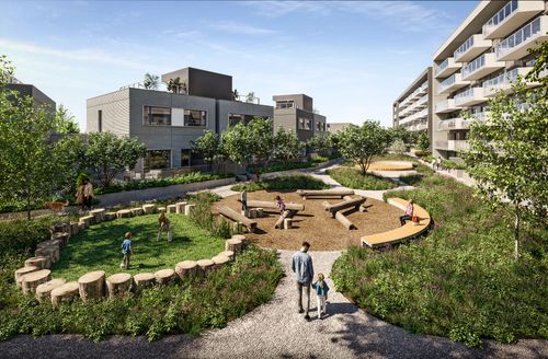 origin-courtyard at 3550 Seabluff Crescent, Colwood