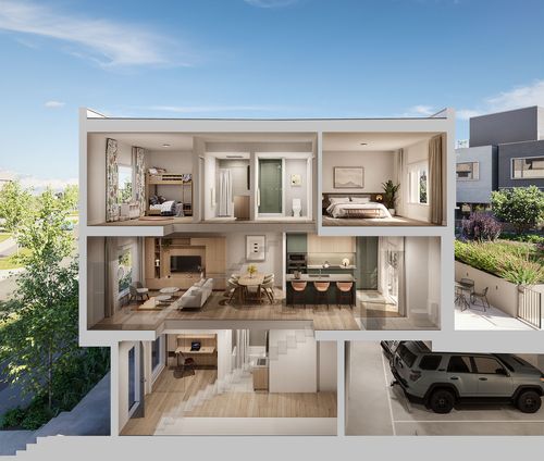 origin-townhome-dollhouse at 3550 Seabluff Crescent, Colwood