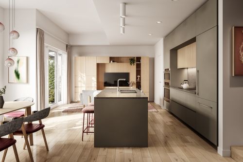 origin-townhome-kitchen at 3550 Seabluff Crescent, Colwood