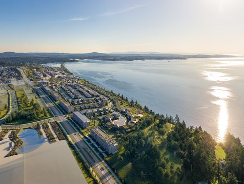 origin-aerial-view at 3550 Seabluff Crescent, Colwood