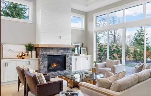 Featured Living Room | Pheasant Glen | Victoria New Homes Group at 530 Hole-in-one Drive, Qualicum Beach, Parksville/Qualicum