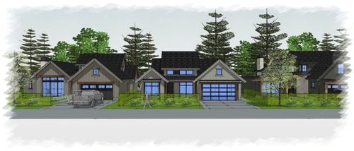 Street View Rendering | Pheasant Glen | Victoria New Homes Group at 530 Hole-in-one Drive, Qualicum Beach, Parksville/Qualicum