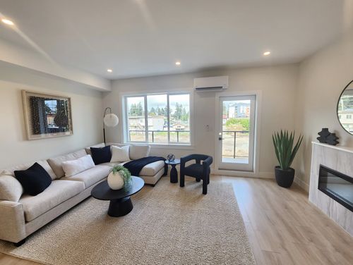 Coastwoods Townhomes | Living Room at 493 Delora Drive, Colwood