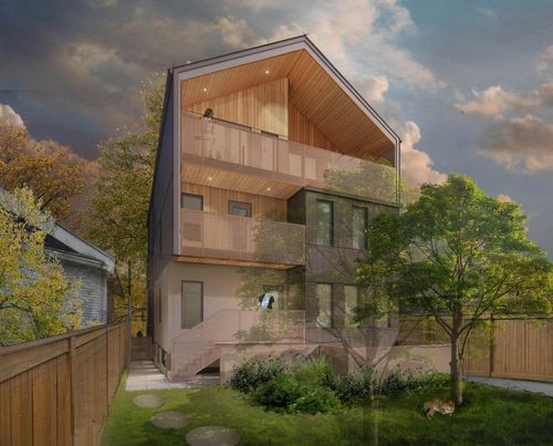 250819backyardtowardshouse-clay at 1721 Adanac Street, Victoria