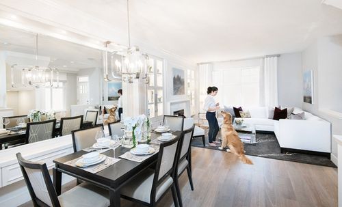 Hadleigh on the Park Dining Room at 3306 Princeton Avenue, Burke Mountain, Coquitlam