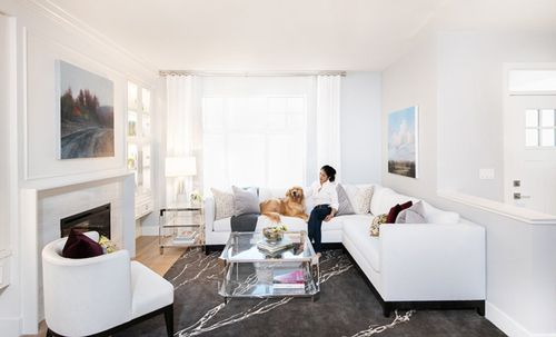 Hadleigh on the Park Living Room at 3306 Princeton Avenue, Burke Mountain, Coquitlam