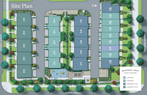 Baycrest West  Site Plan at 3489 Baycrest, Burke Mountain, Coquitlam Baycrest West  Site Plan at 3489 Baycrest, Burke Mountain, Coquitlam