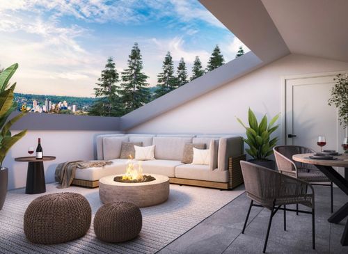 Amber Gate Roof Top Patio,  Burke Mountain at 3420 Queenston Avenue, Burke Mountain, Coquitlam