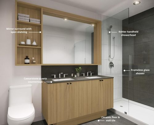 Port and Mill Port Moody Bathroom at 645 Como Lake Avenue, Burquitlam, Coquitlam