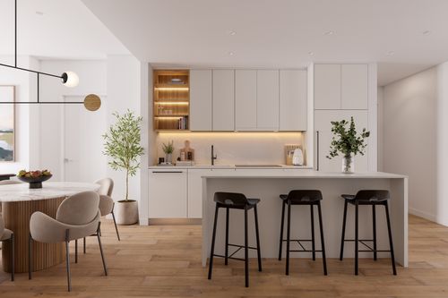 Inlet District Port Moody 1 Market Square Light Kitchen Scheme at 255 Ioco Road, Port Moody Centre, Port Moody