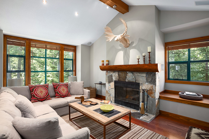 Living with Fireplace at 50 - 4652 Blackcomb Way, Benchlands, Whistler